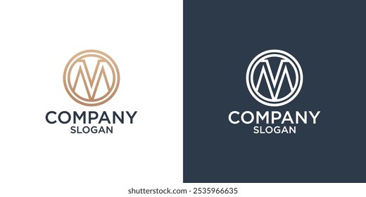 letter m abstract monogram logo design vector