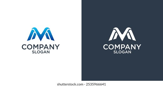 letter m abstract monogram logo design vector