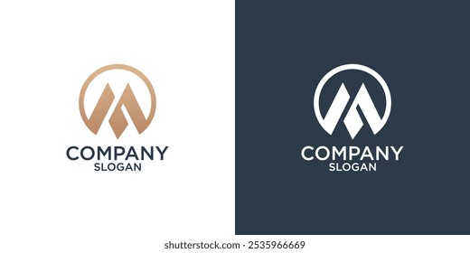 letter m abstract monogram logo design vector