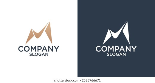 letter m abstract monogram logo design vector