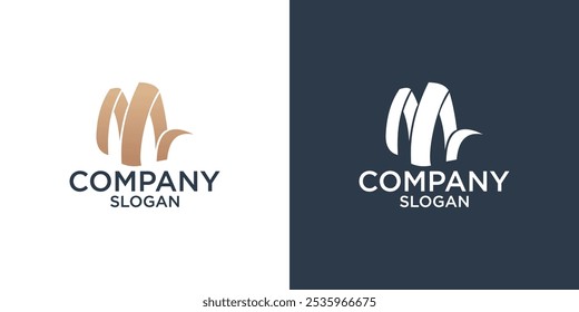 letter m abstract monogram logo design vector