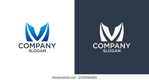 Vector de diseño de logotipo de monograma abstracto de letra M