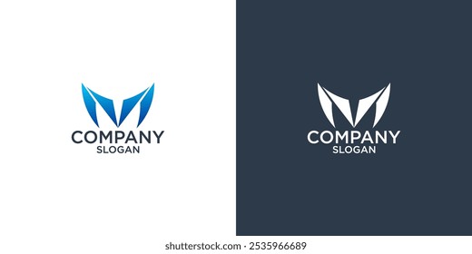 letter m abstract monogram logo design vector