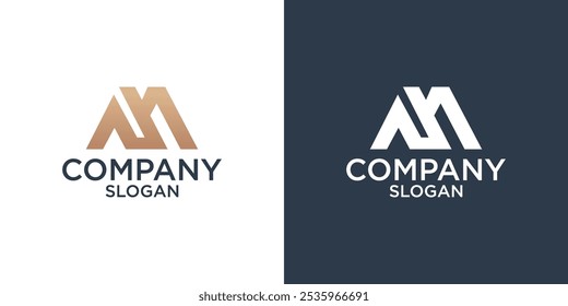 Vector de diseño de logotipo de monograma abstracto de letra M