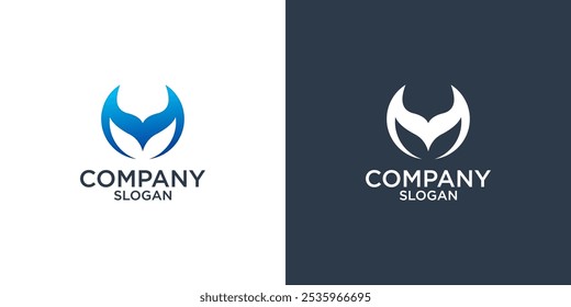 letter m abstract monogram logo design vector