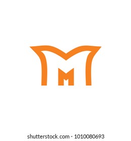 letter m m abstract symbol logo vector