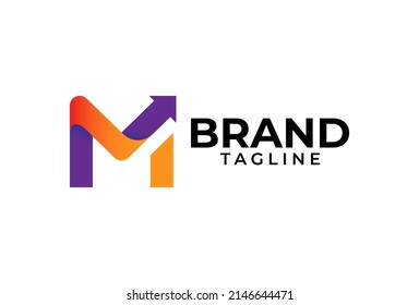 Letter M Arrow Logo design inspiration