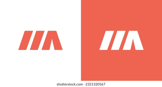 Letter M A arrow logo design template