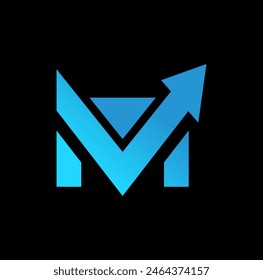 Letter M Arrow Logo Design Illustration vector eps format , suitable for your design needs, logo, illustration, animation, etc.