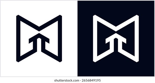  Letter M Arrow Logo design vector