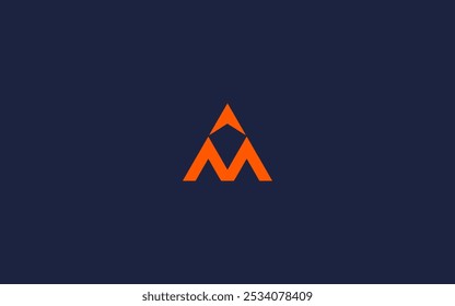 Letter m with arrow logo icon design vector design template inspiration