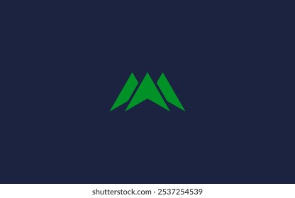 Letter m with arrow logo icon design vector design template inspiration