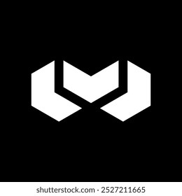 Letter M arrow minimal logo