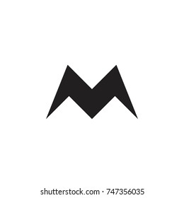 letter m arrow shape logo vector