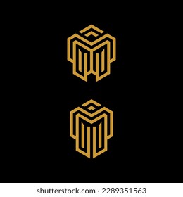 Letter M Autobot Logo Vector