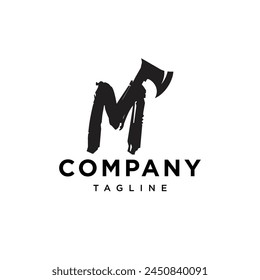 Letter M Axe Logo icon vector template.eps