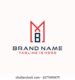 Letter M B logo icon design template elements