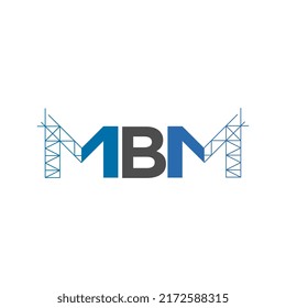 letter m b m logo vector illustration isolated background