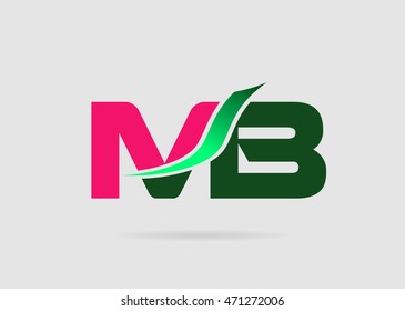 Letter M and B logo vector
