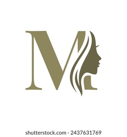 Letter M Beauty Face Logo