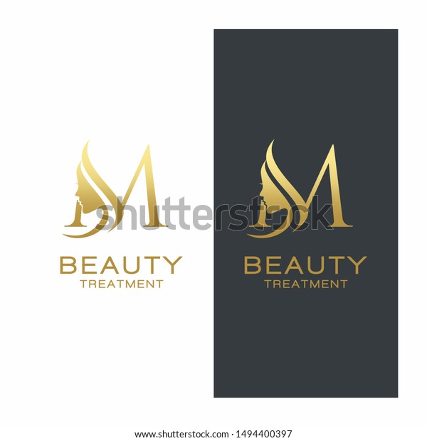 Letter M Beauty Logo Vector Template Stock Vector (Royalty Free) 1494400397