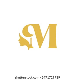 Letter M Beauty Salon logo icon vector template.eps