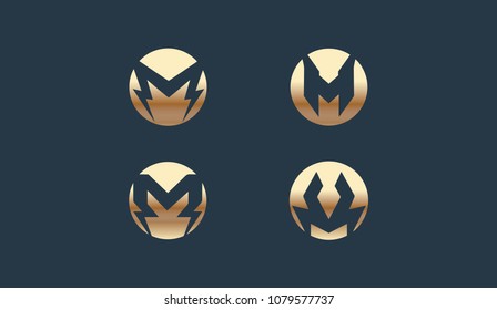 Letter "M" big logo pack. Creative vector monograms icon template design