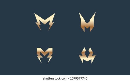 Letter "M" big logo pack. Creative vector monograms icon template design