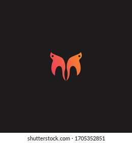 Letter M Bird logo template design in Vector illustration 