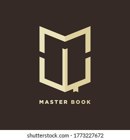 Letter M and Book Icon Combination. Logo Design. Good for corporate or brand identity