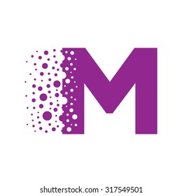 Letter M Bubbles Vector