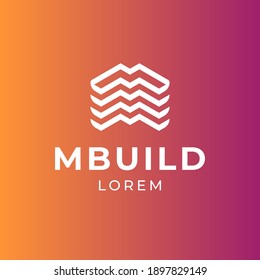 Letter M build logo vector