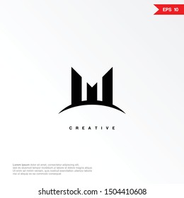 Letter M building logo icon design template elements