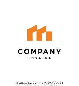 Letter M Building Logo Icon Vector