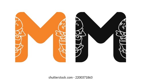 M Burger Logo Vektor Symbol Vorlage. Burger Logo-Vektorgrafik. Logo für Lebensmittel