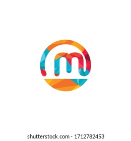 Letter M Burger vector logo design. Burger cafe logo.