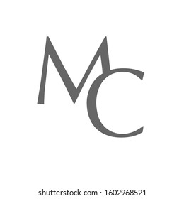 letter M C logo design vector template sign icon