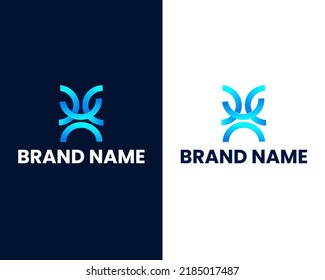 plantilla de diseño de logotipo moderno de letras m y c