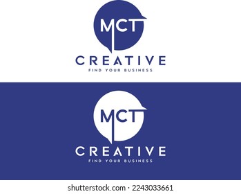 Letter M C T typography vector Logo design