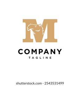 Letra M Camel ícone de logotipo vetor