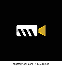 Letter M Camera Video Creative Modern Logo