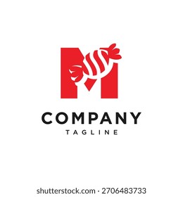 Letter M Candy Logo Icon Vector