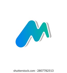 Letter M Chart Forward Technology Logo