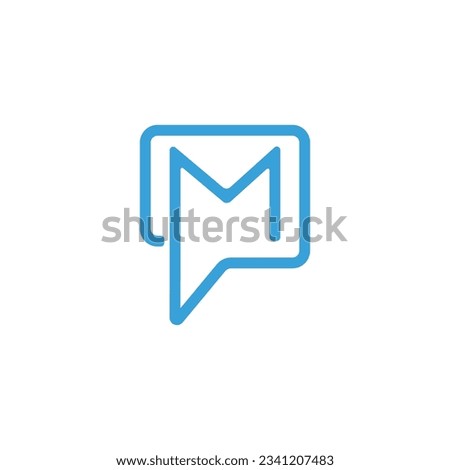 Letter M And Chat Logo