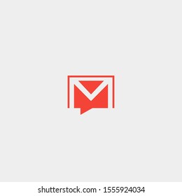 Letter M Chat Logo Template Vector Design