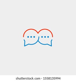 Letter M Chat Logo Template Vector Design