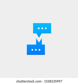 Letter M Chat Logo Template Vector Design