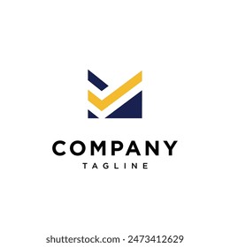 Letter M check list log icon vector template.eps