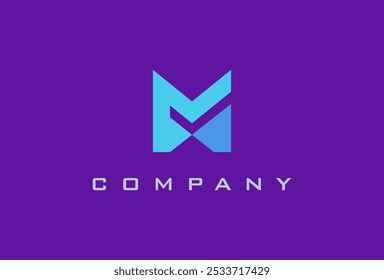 Logotipo de la marca de verificación de la letra M, letra M con la combinación del icono de la marca de verificación, conveniente para el diseño del logotipo de la marca y de companys, Ilustración vectorial