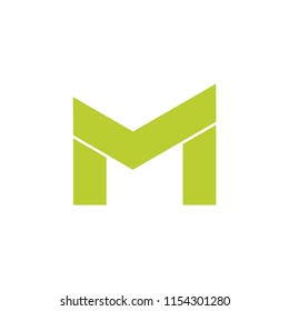 letter m check mark monogram logo vector